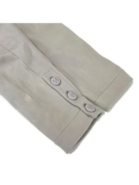 Chanel Jacket 38 M Light Gray Spring Autumn - Picture 5 of 13